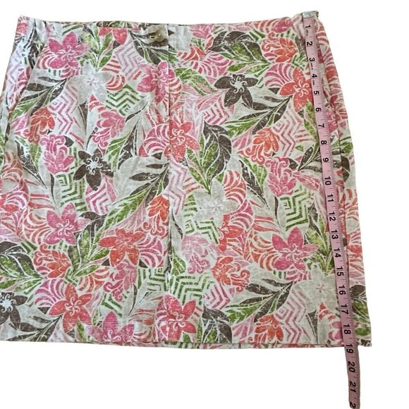 J. Jill ~ Women’s Floral live in chino skirt ~ zipper and button closure ~ sz 14 - Picture 6 of 10